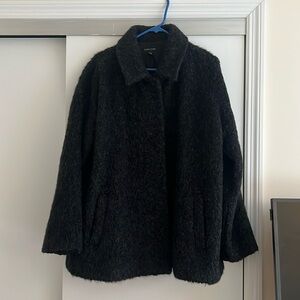 Eileen Fisher Alpaca Car Coat with Collar, L